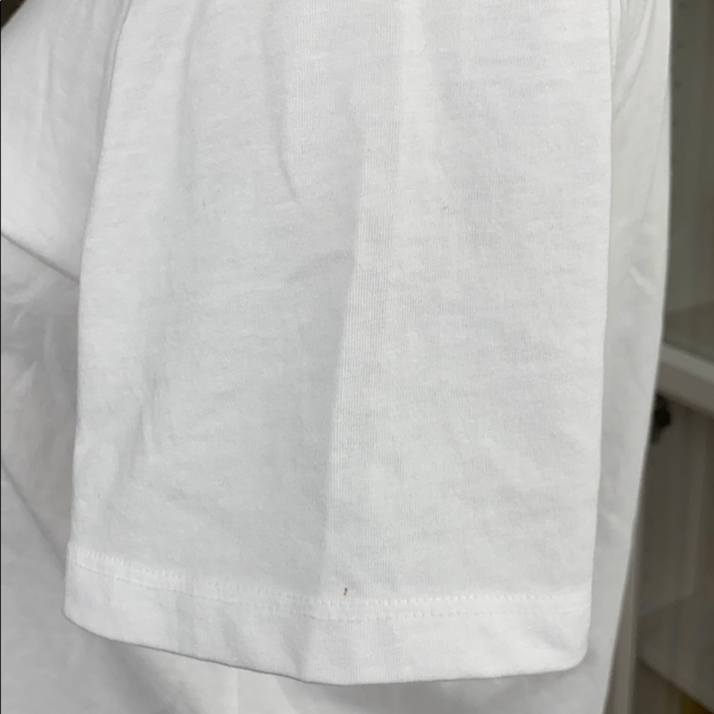 Fabletics White Love Peace Laughter Crew Neck Tee - Picture 9 of 12